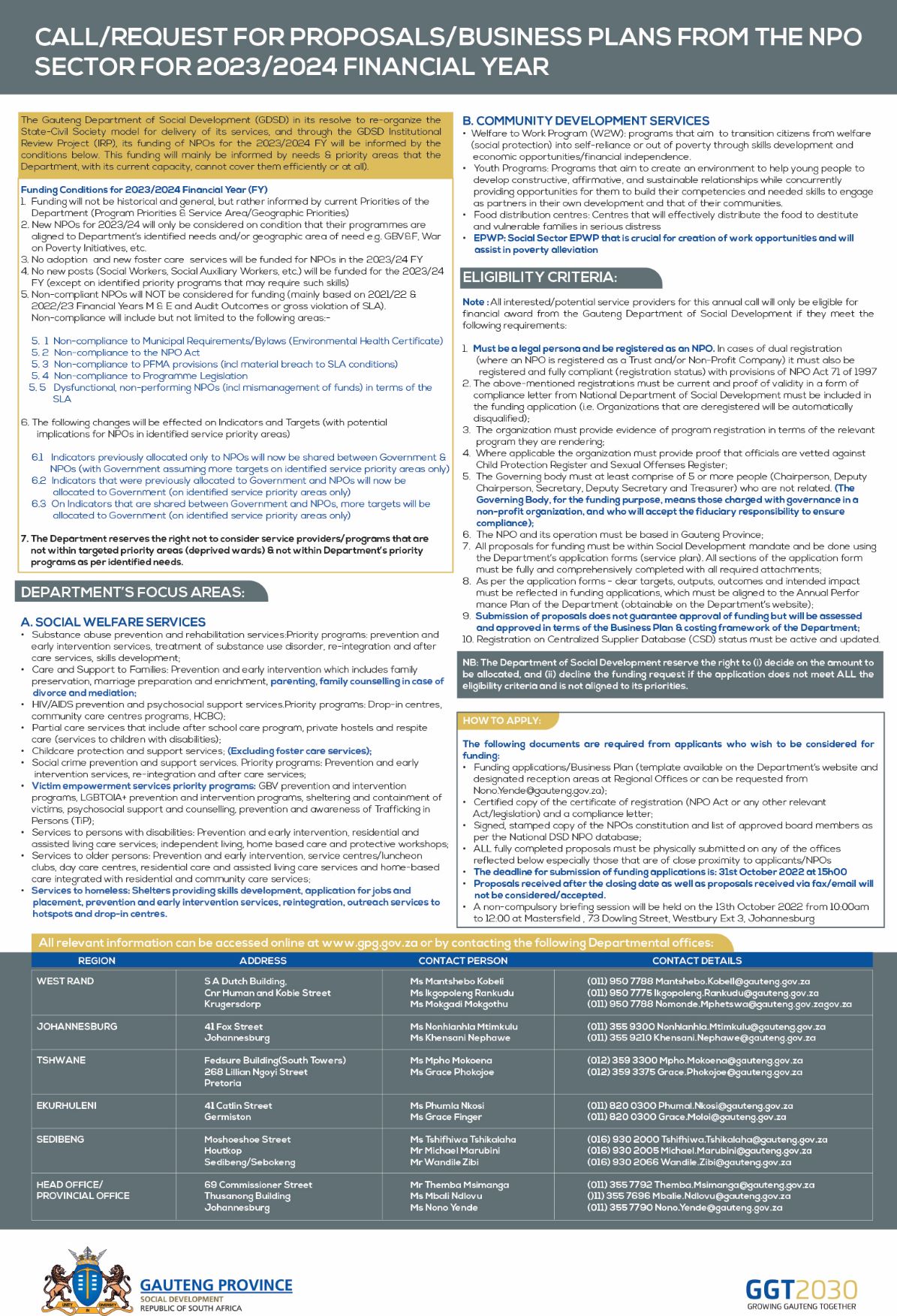 Announcement Details - Gauteng Provincial Government | Visit Us Online Announcement Details - Gauteng Provincial Government | Visit Us Online